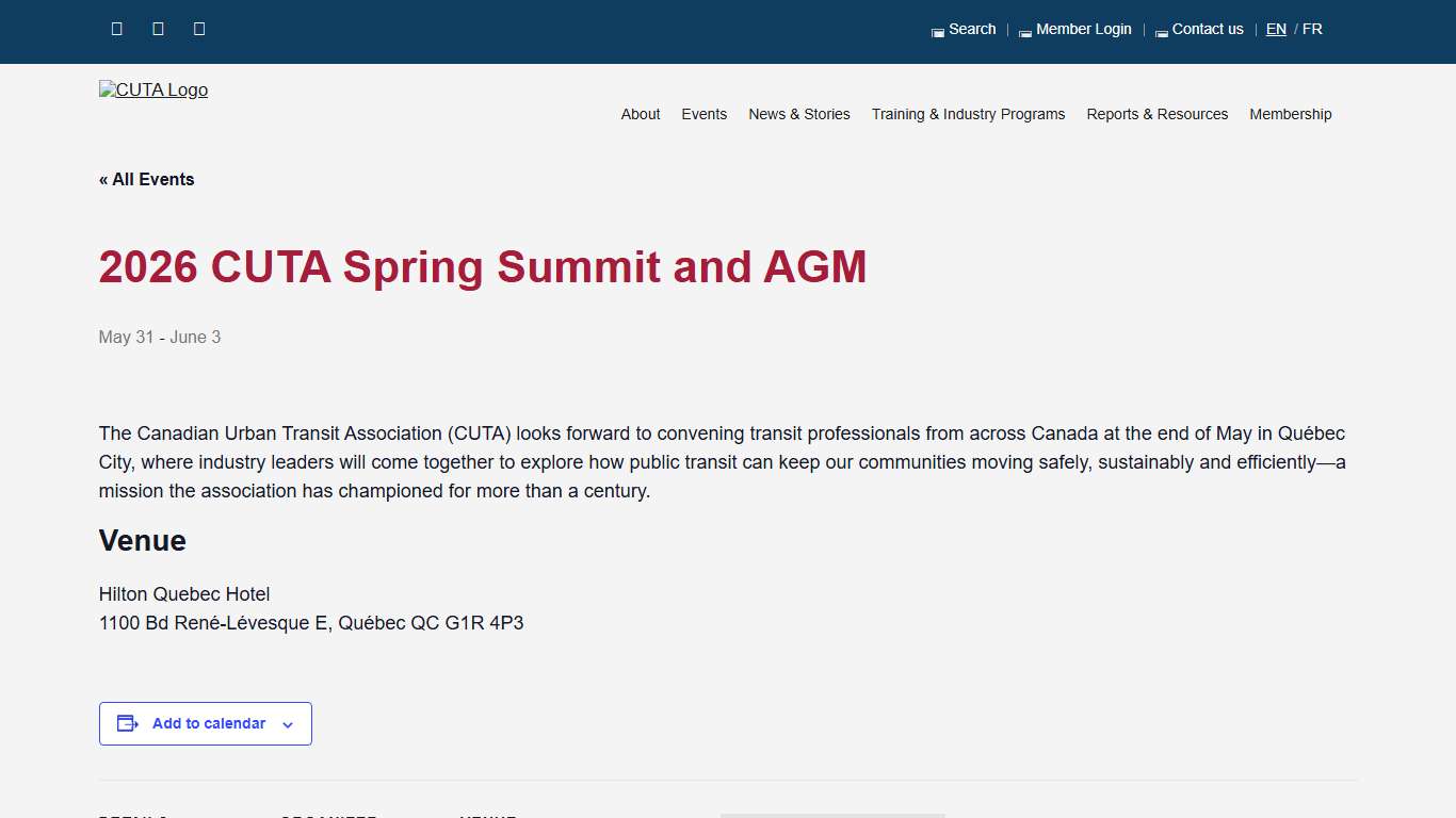 2026 CUTA Spring Summit and AGM - CUTA